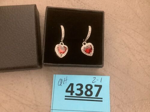 Heart Earrings Dangle Hoop Earrings for Women