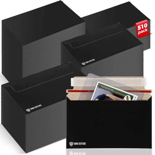 Card Shipping Envelopes 510 Pack - 7 x 4.35 Inches Trading Cards Self-Adhesive Black Mailers, Perfect Fit for Ding Defend Protectors Semi-Rigid Sleeves & Toploaders - Hobby Mailing Supplies