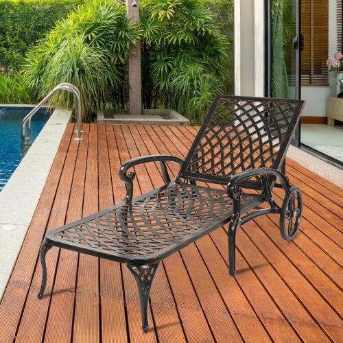 Cast Aluminum Patio Lounge Chair