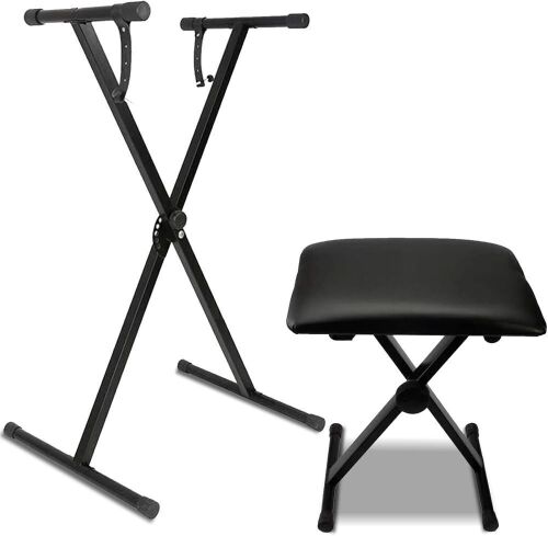 Single X Keyboard Stand and Bench Set