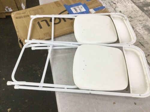 Plastic Folding Chair, 2 pack - Dirty
