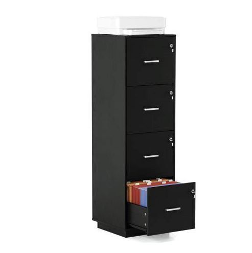 Mobile 4-Drawers Tall File Cabinet with Independent Locks