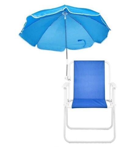 VINGLI 14-in Portable Beach Chair with Umbrella for Kids