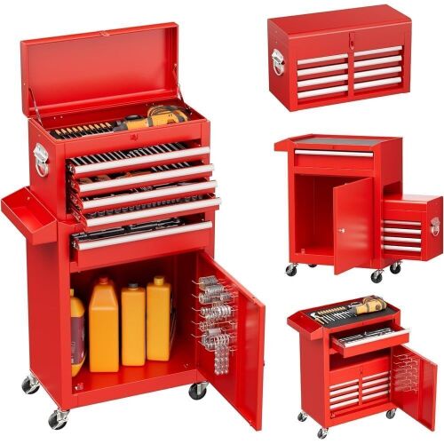 5 Drawer 2 in 1 Rolling Tool Chest