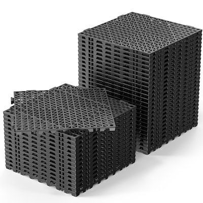 ROVSUN 12 x12-in Soft PVC Interlocking Drainage Mat Set of 40