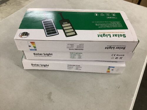 Lot of (3) Solar Street Lights