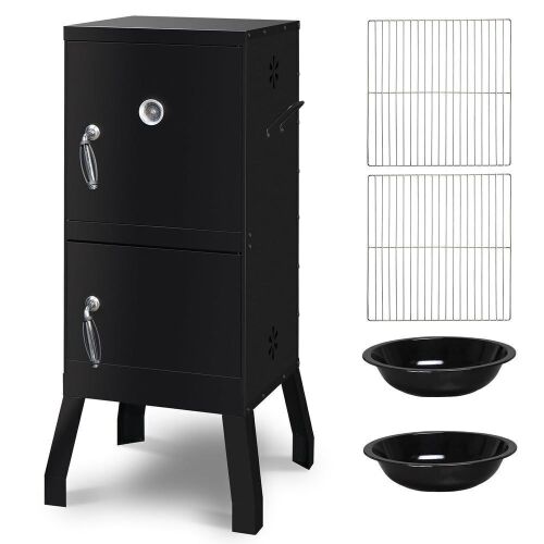 ROVSUN 2-in-1 Outdoor Smoker with Double Doors