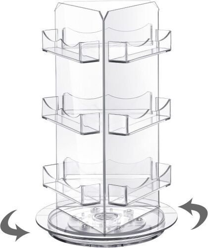 Spinning Clear Business Card Holder Display