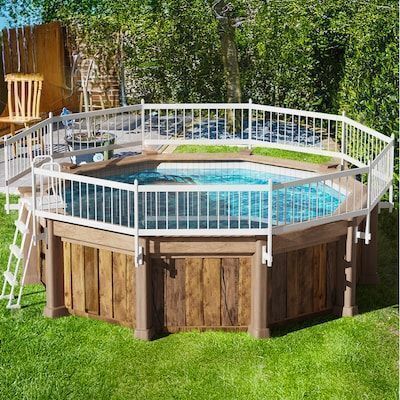 VINGLI 3 Sections Above Ground Pool Safety Fence White