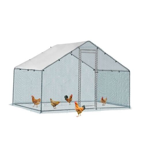 6.5x6.5ft Metal Chicken Coop
