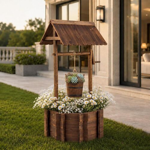 VINGLI Wooden Wishing Well