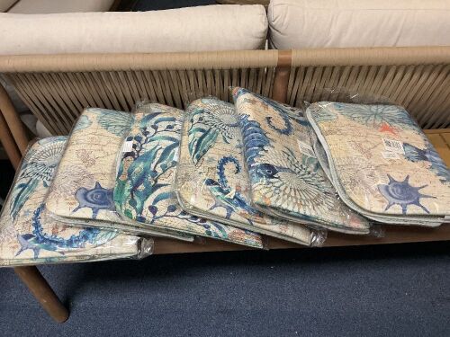 Seahorse Bathroom Set 4piece, Lot of 6