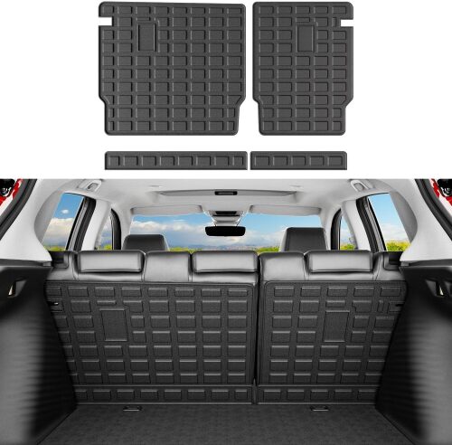 powoq Cargo Mat Compatible with 2023-2026 Honda HRV Trunk Mat Trunk Liner TPE Backrest Cargo Liner