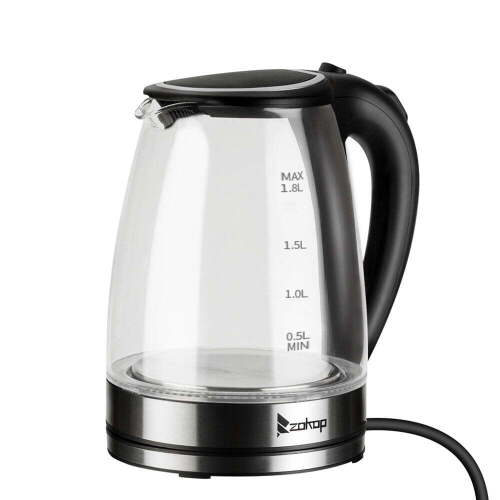 ZOKOP 1.8L Electric Glass Kettle (1500W)