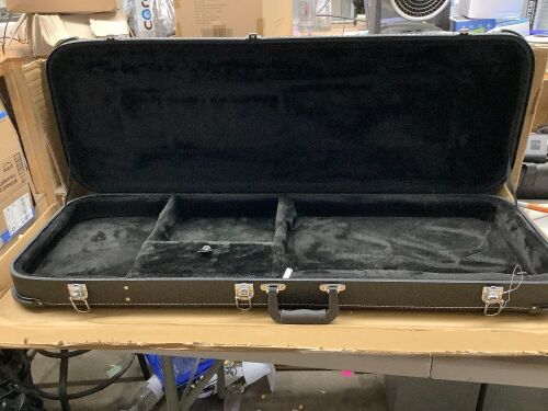 Ktaxon Guitar Hard Case, Wooden Hard-Shell Protective Electric Guitar Carrying Case with Lock Latch & Soft Padding, Black