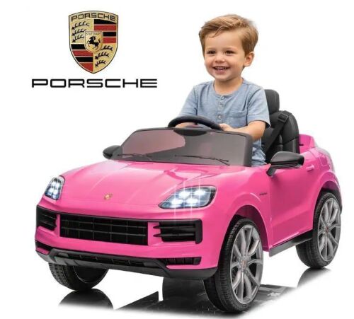 12V Kids Ride on Car Toys, Licensed Porsche Cayenne Powered Electric Car for Kids, with Parent Remote Control, LED Light