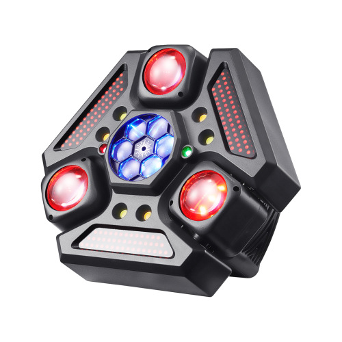 Armor PLUS-BEE BEAM Three-Arm Bee Eye Fans Shake Your Head Lamp Bar KTV Music Atmosphere Laser Light DMX512 UV Remote Control