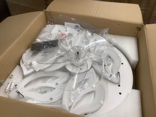 Ceiling Fan with Light – Dimmable Flower Design LED Fan