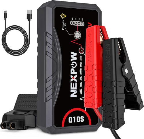 NEXPOW Car Jump Starter 2026 Upgraded Car Battery Jump Starter Pack 3000A Peak for Up to 9.0L Gas and 7.0L Diesel Engine 12V Auto Battery starter Jumper Cables Portable Lithium Jump Box with USB