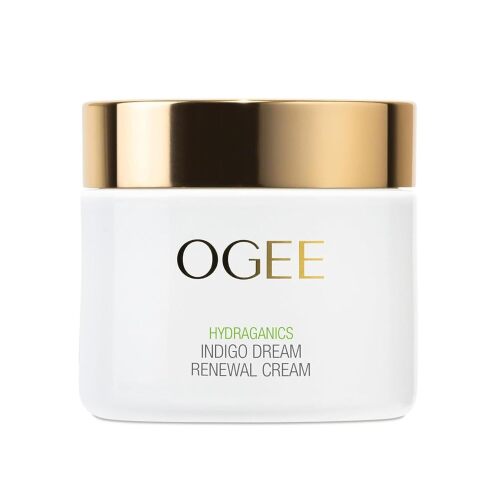 Ogee Indigo Dream Renewal Cream Face Moisturizer - Hydrating Face Cream with Hyaluronic Acid & Ceramides - Organic Ingredients, Cruelty-Free & Made in USA