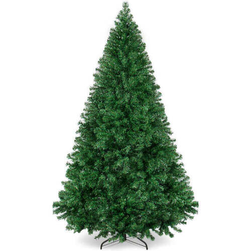 Artificial Green Christmas Tree, Unlit Pine Design w/Easy Assembly