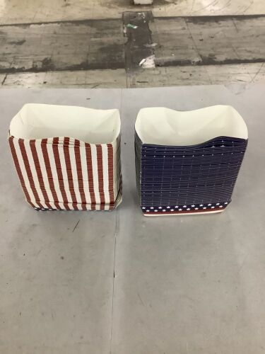 Patriotic Disposable Food Boats, 100pc