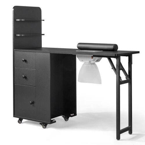 Foldable Manicure Table for Nail Tech with Dust Collector