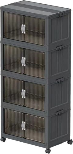 51QT Stackable Storage Bins with Lids & Wheels