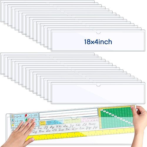 Self Adhesive Clear Pocket Label Sleeves, 60pc
