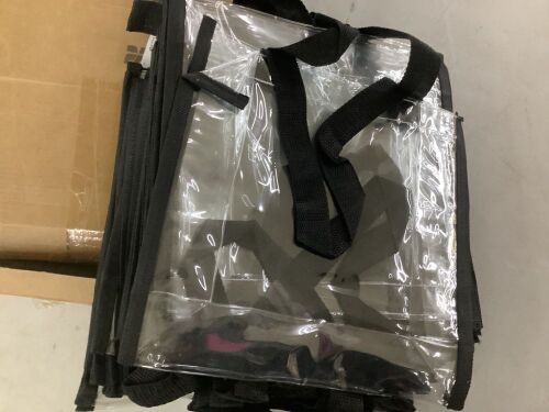 Clear Plastic Tote Bags, 20 pc