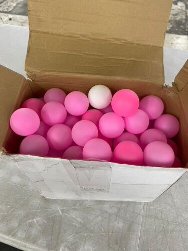 Pink & White Ping Pong Balls, Approx 120pc