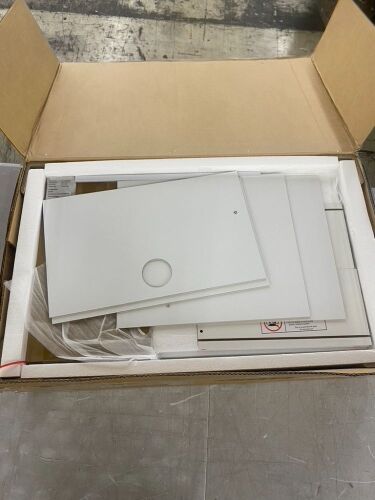 VINGLI White Nightstand with Charging Station