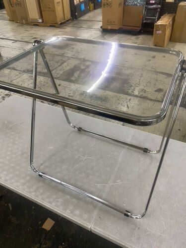 Small Folding Acrylic Table - Scratched
