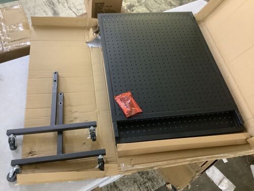 VEVOR Standing Pegboard Display with Swivel Casters, 23.6 x 63 in