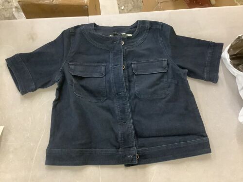 BEAUTIFUL by Lawrence Zarian Deluxe Denim Button Front Icon Jacket, Medium