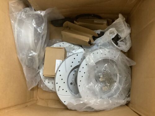 Front and Rear Drilled and Slotted Brake Rotors, Unknown Fit