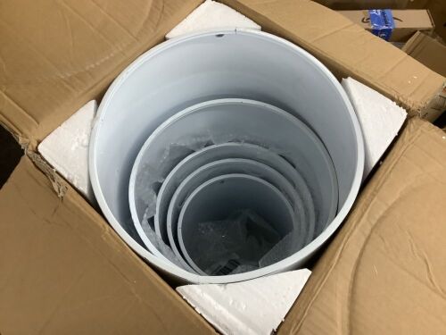 Heavy Duty Metal Cylinder Pedestal Stands, 5pc - Bent