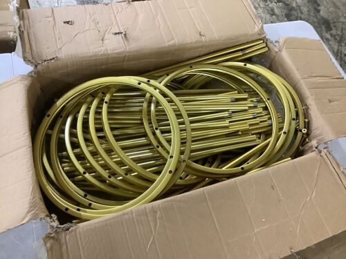 Gold Metal Column Flower Stands, 10pc