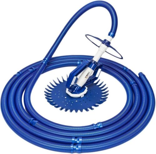 VINGLI Suction Pool Cleaner, Automatic Wall-Climbing Vacuum, 33ft Hoses