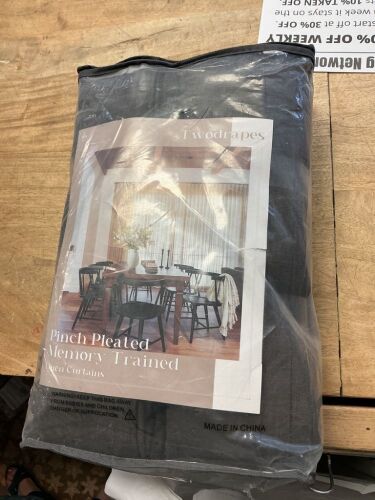 Pinch Pleated Linen Curtains, Dark Chocolate