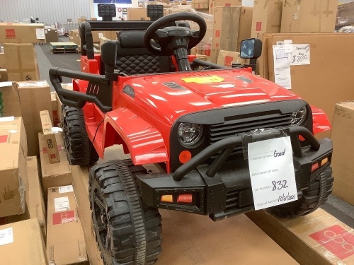 12V Kids Ride-On Truck Car w/ Spring Suspension - Lot 832