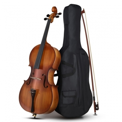 Glarry GC201 4/4 Solid Wood Spruce Panel Cello Matte