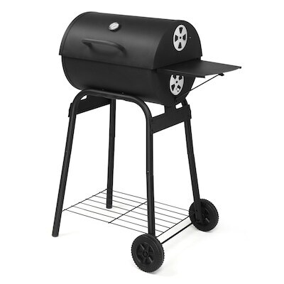 Winado Charcoal Grill 33.8-in W Black Barrel Charcoal Grill