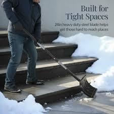 Best Choice Products 24 Snow Pusher Heavy Duty Hand Plow