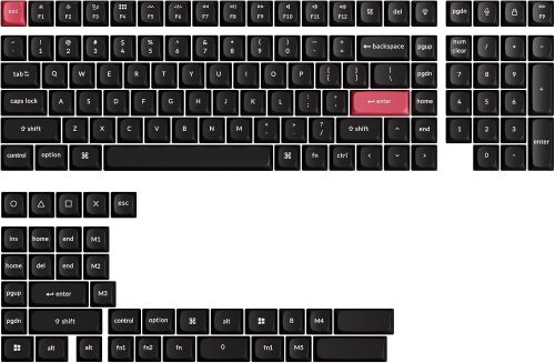 Keychron OSA Profile Double-Shot PBT Keycap Full Keycap Set (141 Keys) - White on Black, Compatible with MX Mechanical Switches, Non-Shine-Through, Fits ANSI Layouts (100%, TKL, 96%, 75%, 65%, 60%)