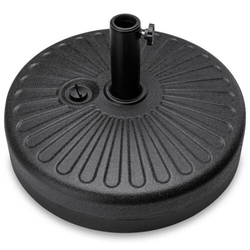 Plastic Patio Umbrella Base Pole Holder Accessory w/ 2 Adjustable Knobs