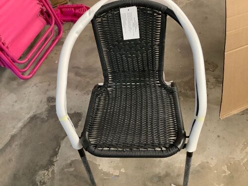 4 Pack Rattan Indoor-Outdoor Restaurant Stack Chair