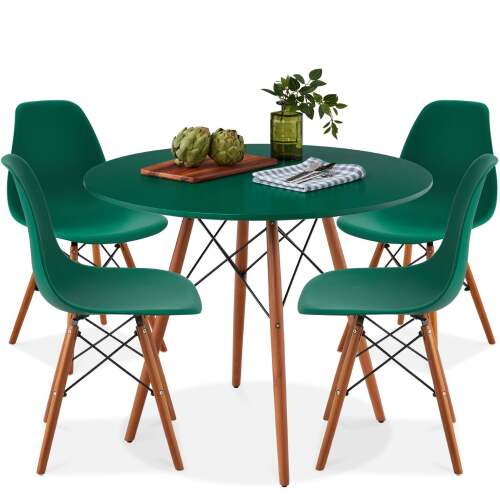 Set of 4 Mid-Century Modern Dining Chairs, Metal Frame **CHAIRS ONLY**