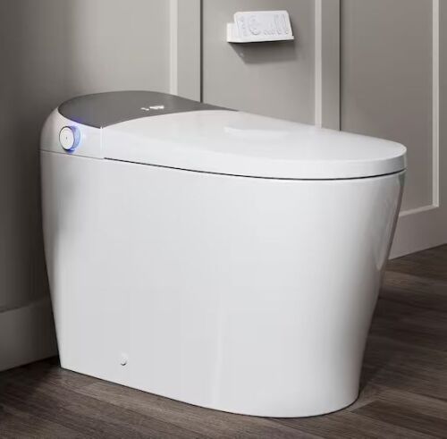 HOROW Tankless Elongated Smart Toilet Bidet in White with Auto Flush, Heated Seat, Warm Air Dryer, Bubble Infusion Wash