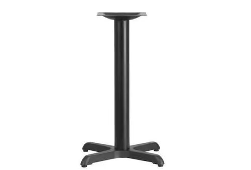 Black Beverly 22 in. x 22 in. Restaurant Table X-Base with 3 in. D Table Height Column